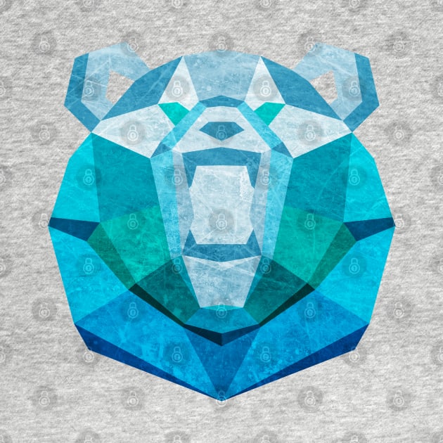 Icy Geometric Polar Bear by PawkyBear